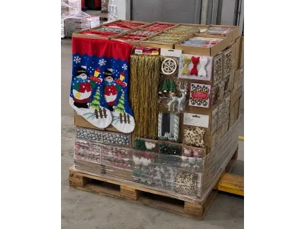 Palette mit 400 neuen Weihnachtsdekorationen – RESALE