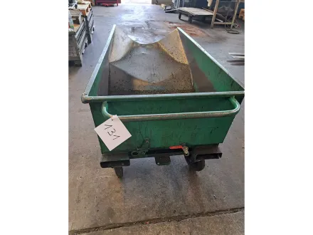Muldenkipper mit Sieb, grün, 270L – RESALE