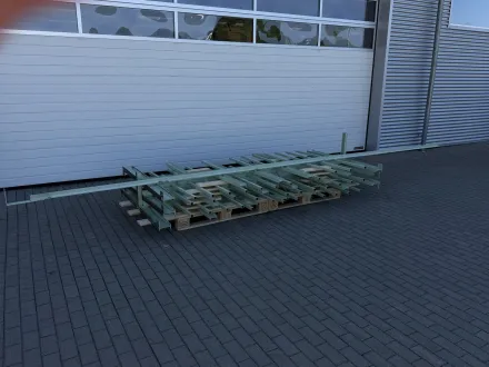 Unbekannter Hersteller Zweiseitiges freistehendes Kragarmregal – RESALE