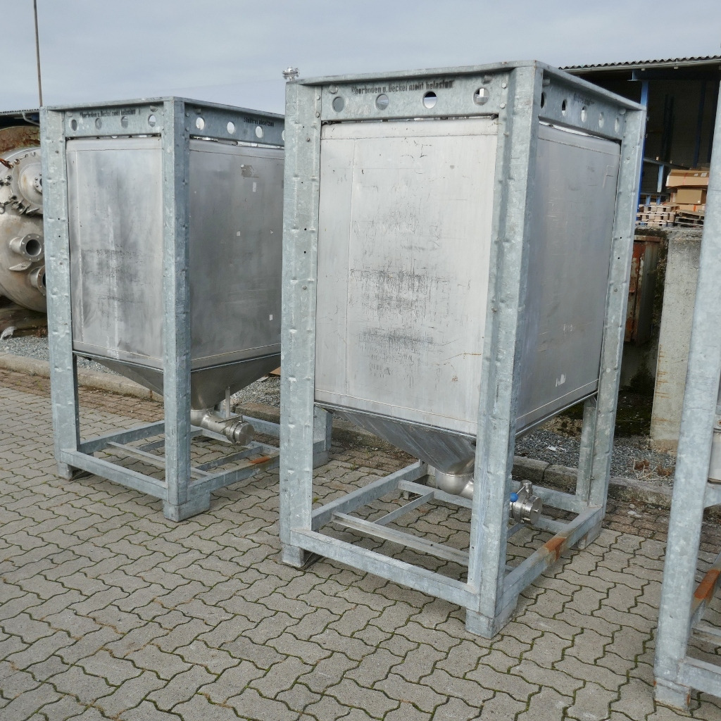 Blefa Kreuztal 1100 Liter Konuscontainer aus V2A