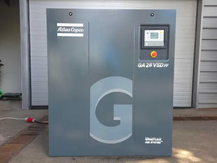 Atlas Copco - GA 26 VSD FF - Schraubenkompressor mit integriertem Lufttrockner und Wärmetauscher-INV – RESALE