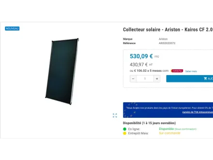 ARISTON - Kairos CF 2.0 Vertikaler Solarkollektor (9x) – RESALE