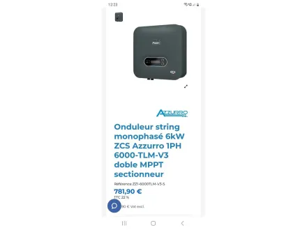 AZZURRO - ZCS Azzurro 1PH 6000-TLM-V3-2 MPPT Einphasen-String-Wechselrichter – RESALE