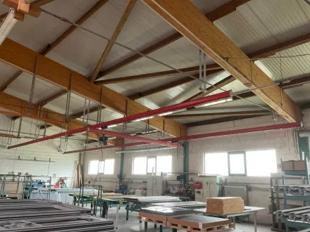 Demag Traverse mit Ketten-/Drahtseilhebern (2x) – RESALE