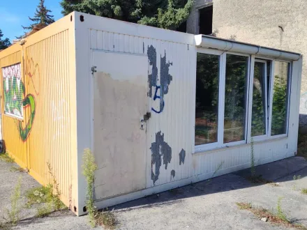 Bürocontaineranlage bestehend aus 2 × 20-Fuß-Bürocontainern, ca. 30 m² – RESALE