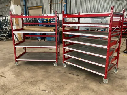2021 Schulte Multi-Trolley Rollregal (2x) – RESALE