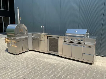 SolCoCina Pizza-Eck-Spüle-Kühlschrank-Grill BBQ / Außenküche – RESALE