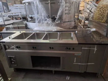 Tresen mit 4 Edelstahlbehältern – RESALE