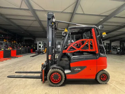 02/2018 Linde E35/600H 3.500kg 3.+4. Ventil Gabelversteller 186cm Elektrostapler Gabelstapler 17.474 – RESALE