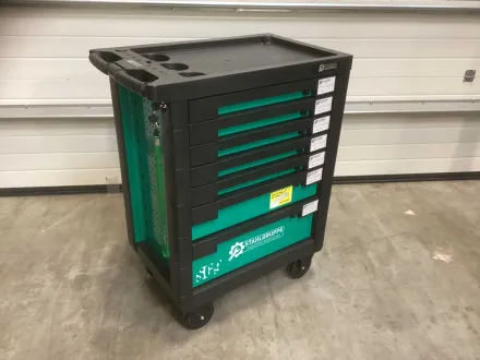 Stahlgruppe SG9 – Werkzeugwagen – Grün – 7 Schubladen – 5 gefüllt – RESALE
