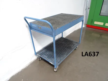 Tischwagen 1000 x 600 mm, mit 2x Gitterrost – RESALE