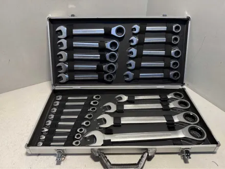 22-teilige Ringratschen-Set-Schraubenschlüssel-Werkzeugkoffer – RESALE