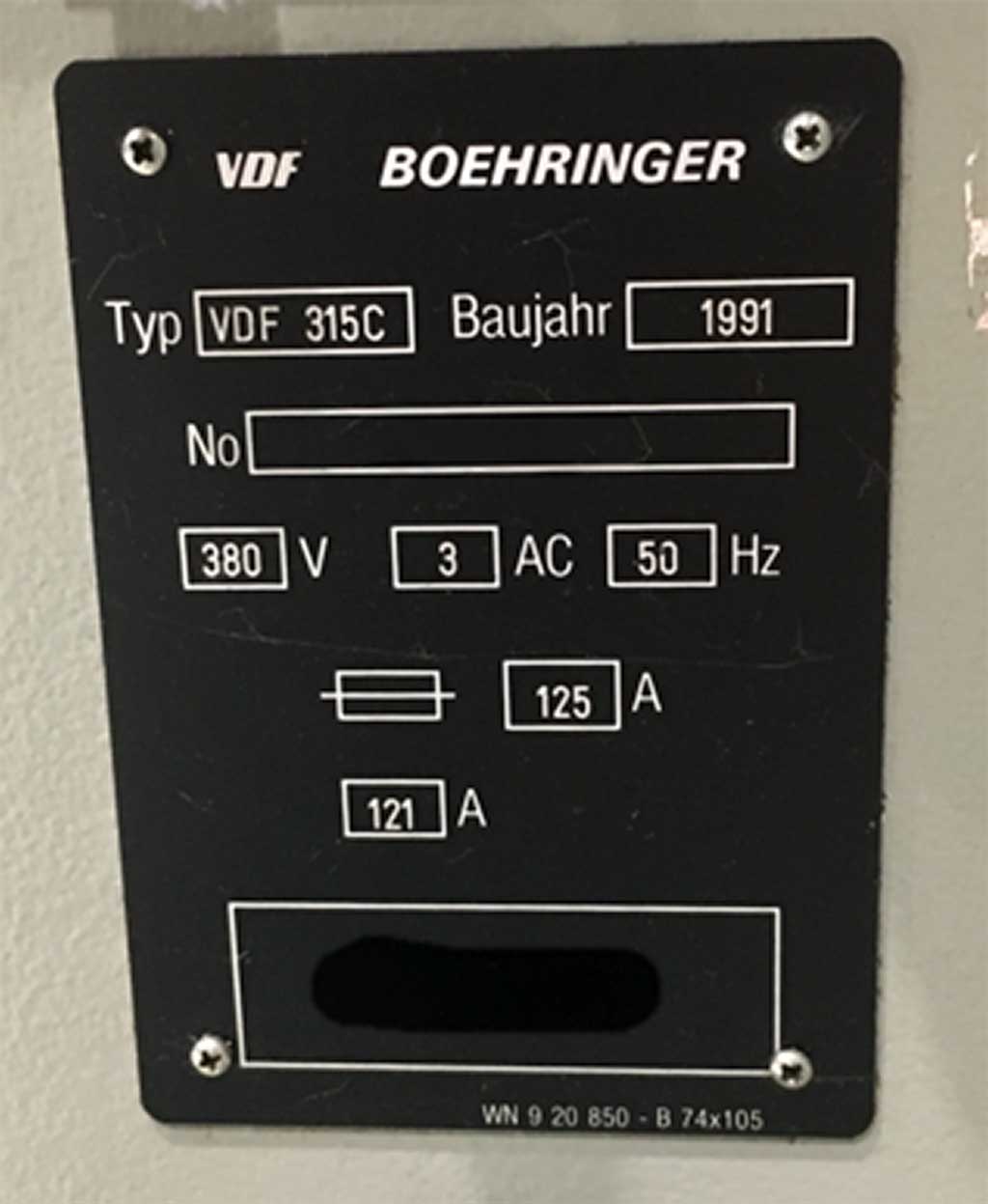 BOEHRINGER VDF 315C CNC Drehmaschine