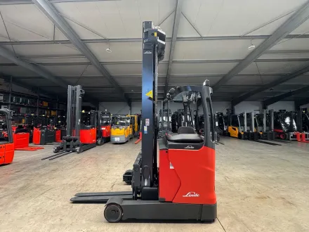 03/2018 Service + UVV 09/2027 Linde R16HD 825cm Triplex 3.+4. Ventil 1600Kg Elektrostapler Gabelstap – RESALE