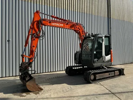 2010 Hitachi ZX85US-3 Krabbenbagger mit CW30 Hydraulik-Schnellkupplung und Neigeschaufel – RESALE