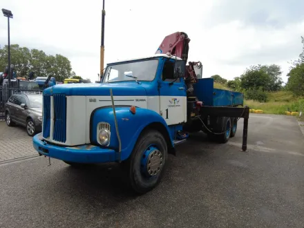 1977 Scania 86 LS86S50 6x2 3-Wege-Kipper mit HMF 1110 Ladekran – RESALE