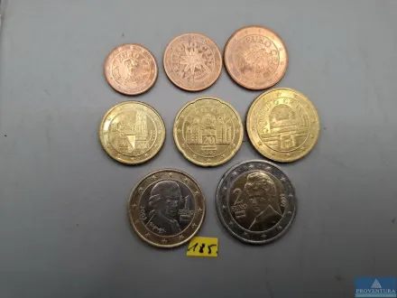 Euro-Kleinmünzensatz Österreich 2002 1 ct - 2 Euro – RESALE