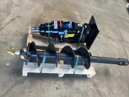 Häner HEB2500 Erdbohrer mit Rückenstütze und Bohrkrone 250mm 65mm rund – RESALE