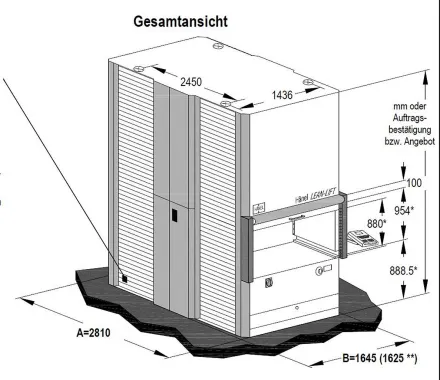Hänel Lean-Lift 1300-825/281/164/75/300/40 Umlaufregal – RESALE