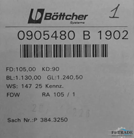 Böttcher KBA RA 105 New Ink Form Roller – RESALE