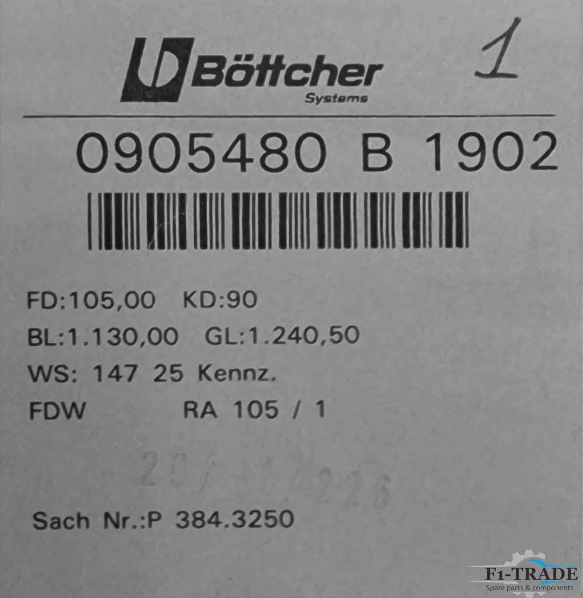 Böttcher KBA RA 105 New Ink Form Roller