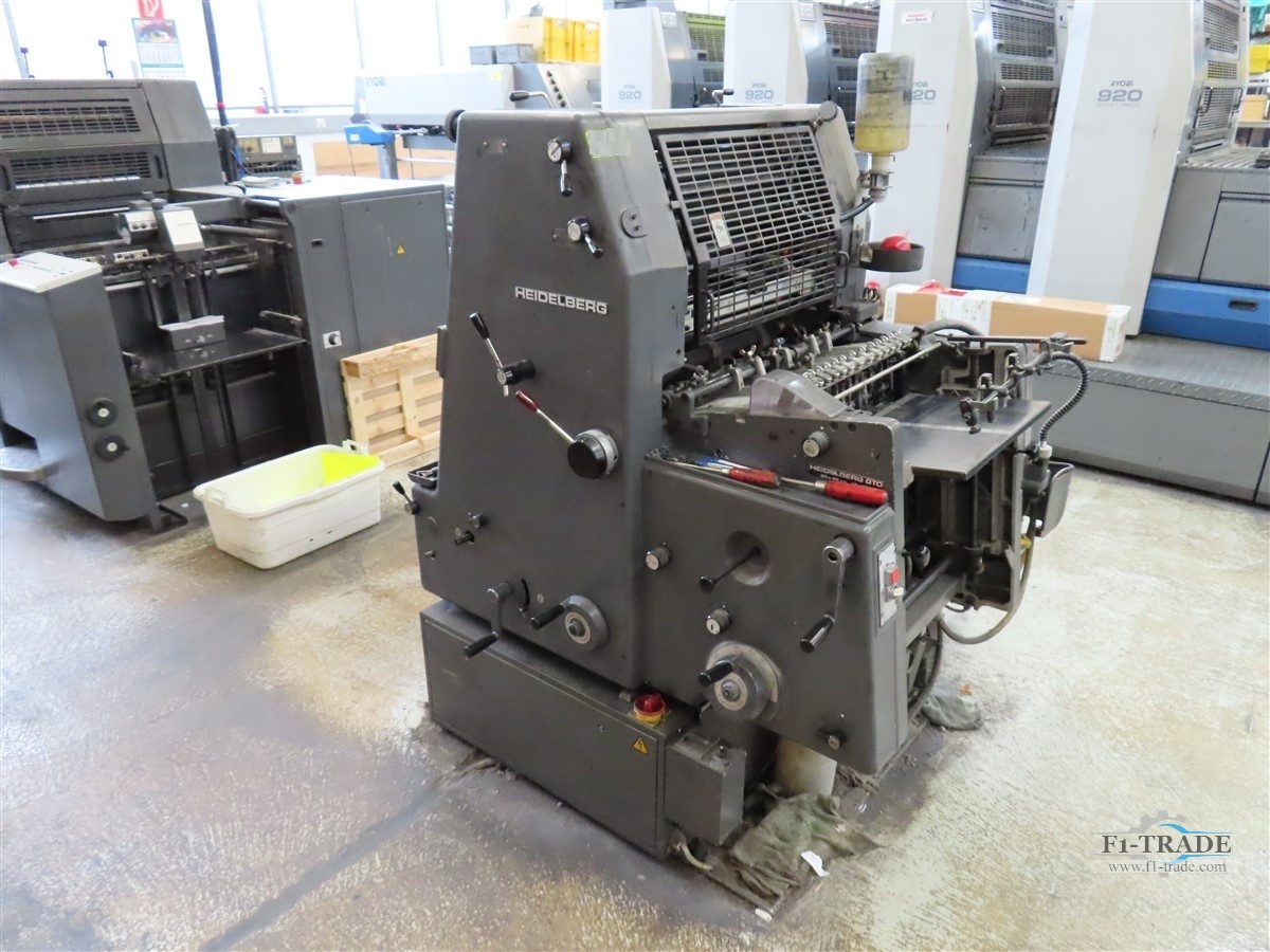 Heidelberg GTO46+ N+P 1 Farben Offsetdruckmaschine / 1 Color Offset Pres