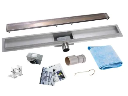 Wiesbaden – Flansch, abnehmbarer Siphon – Fliesengitter – Duschabflussflansch mit abnehmbarem Siphon – RESALE