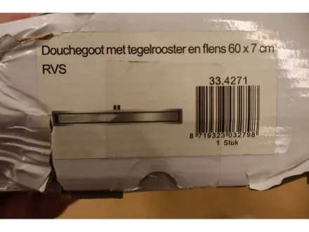 Wiebaden – Duschabfluss 60 cm mit Flansch und Fliesengitter – RESALE