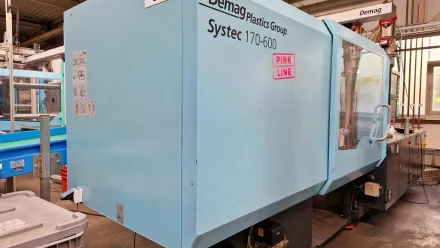 Demag Ergotech Systec 170/520-600 PinkLine Spritzgießmaschine mit Roboter – RESALE
