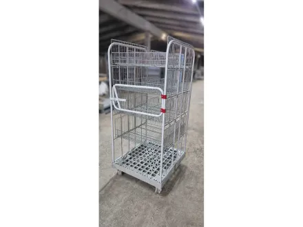 Werkstattregale – Mobile Metallregale auf Rädern mit Drahtkörben – RESALE