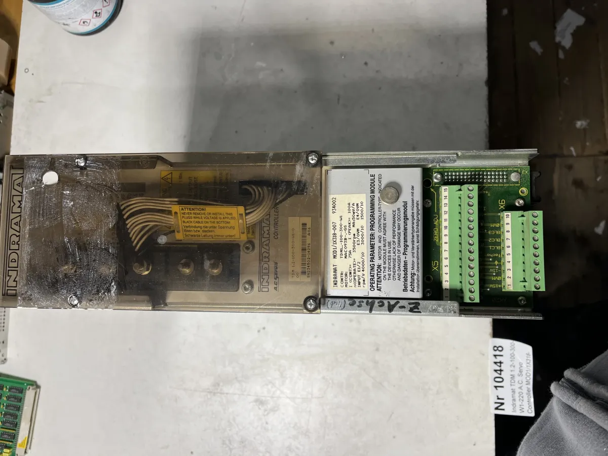 Indramat TDM 1.2-100-300-W1-220 A.C. Servo Control
