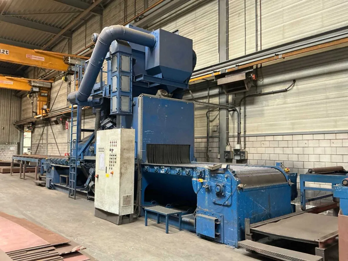 2007 Wheelabrator Schick LBS 1500 Continuous Mesh Riemenblasmaschine