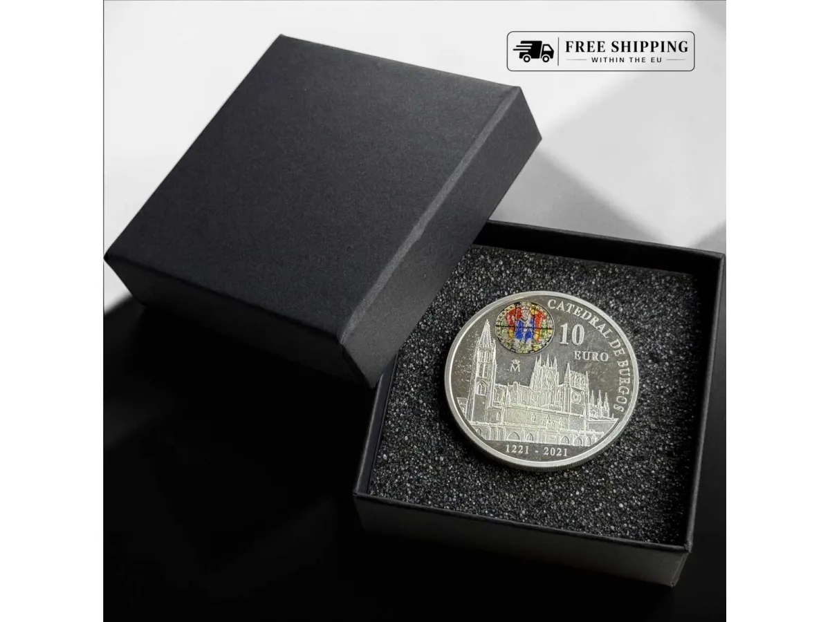 Silbermünze Spanien 10 Euro 2021 – Kathedrale von Burgos – 800 Jahre
