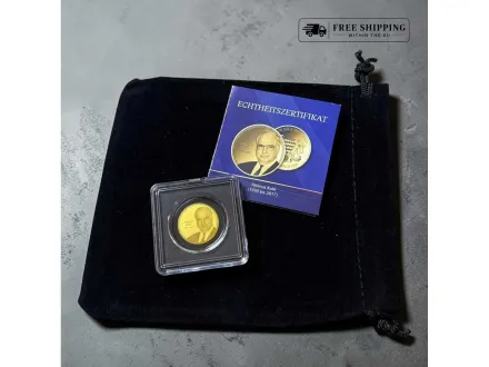 Goldmünze Helmut Kohl – 1/1000 oz Feingold 999 – RESALE
