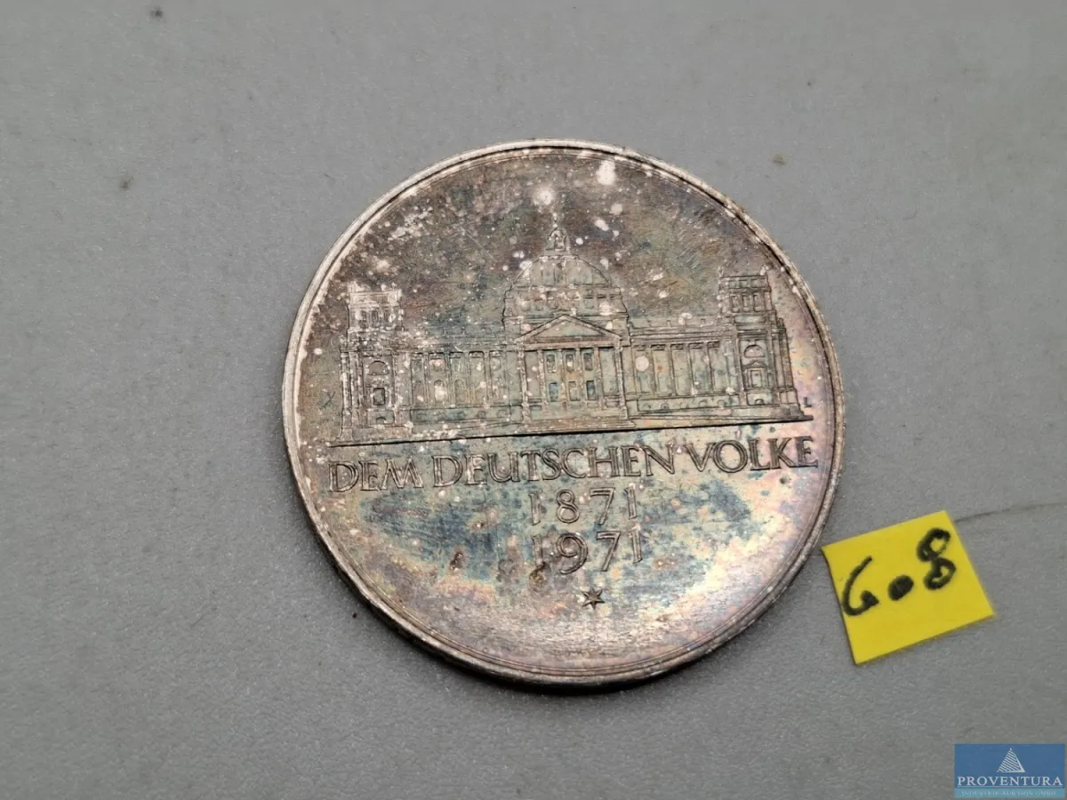Silbermünze Bundesrepublik Deutschland 5 DM 100 Ja