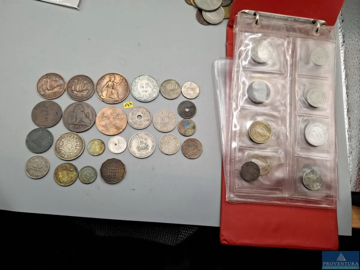 Umlaufmünzen ca. 42 Stück bis 1956 1x Serbien 50 P