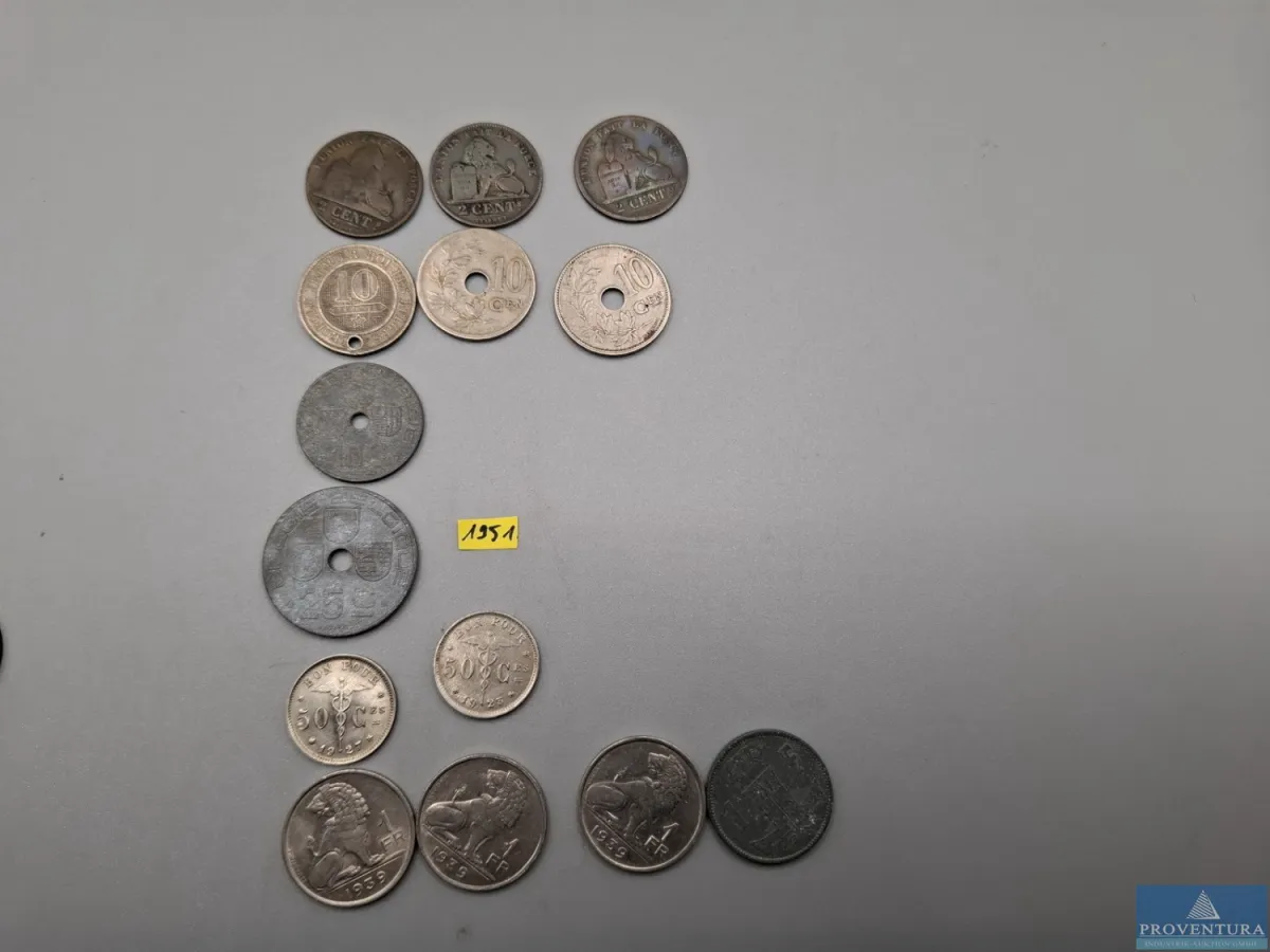 Umlaufmünzen Belgien vor 1945 3x 2 Centimes 1862 1