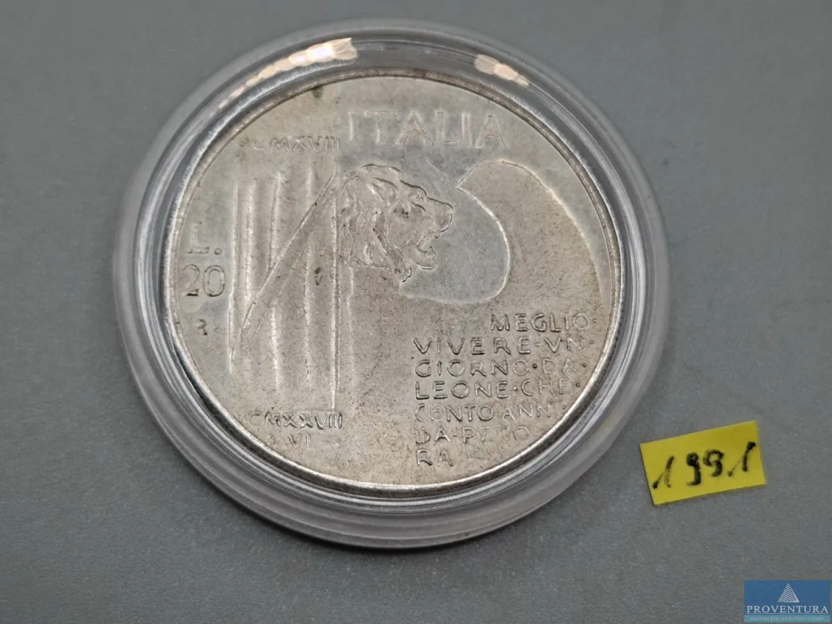 Medaille Italien 20 Lire 1943 Mussolini
