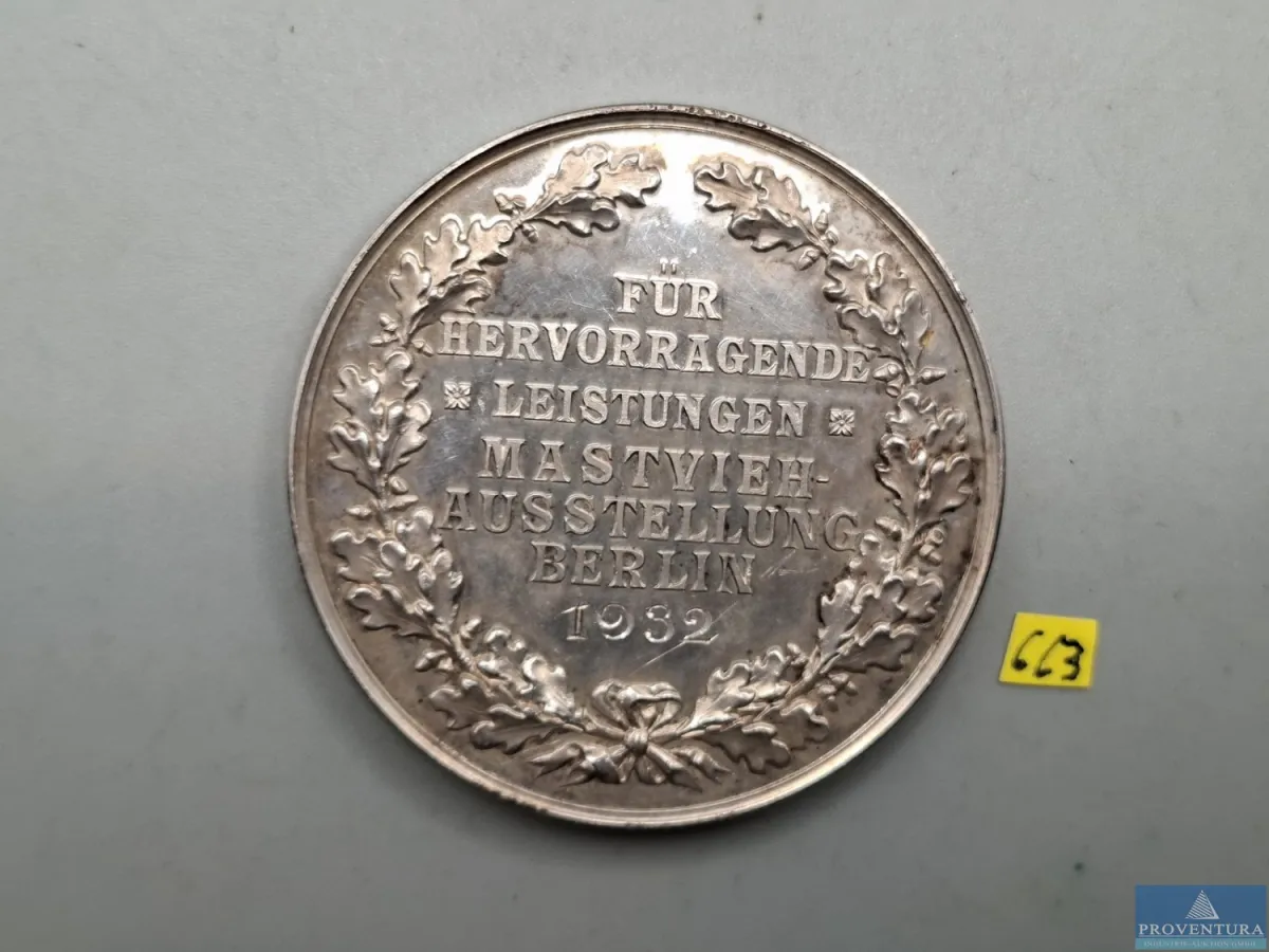 Silbermedaille Mastvieh-Ausstellung 1932 Silber .9