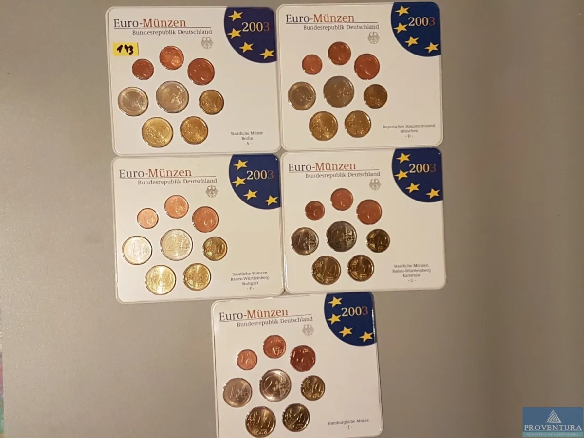 Euro-KMS Bundesrepublik Deutschland 2003 ADFGJ st