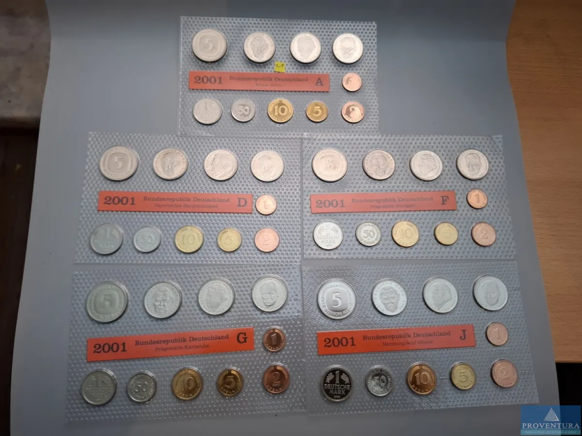 KMS Bundesrepublik Deutschland 2001 ADFGJ st 64.40