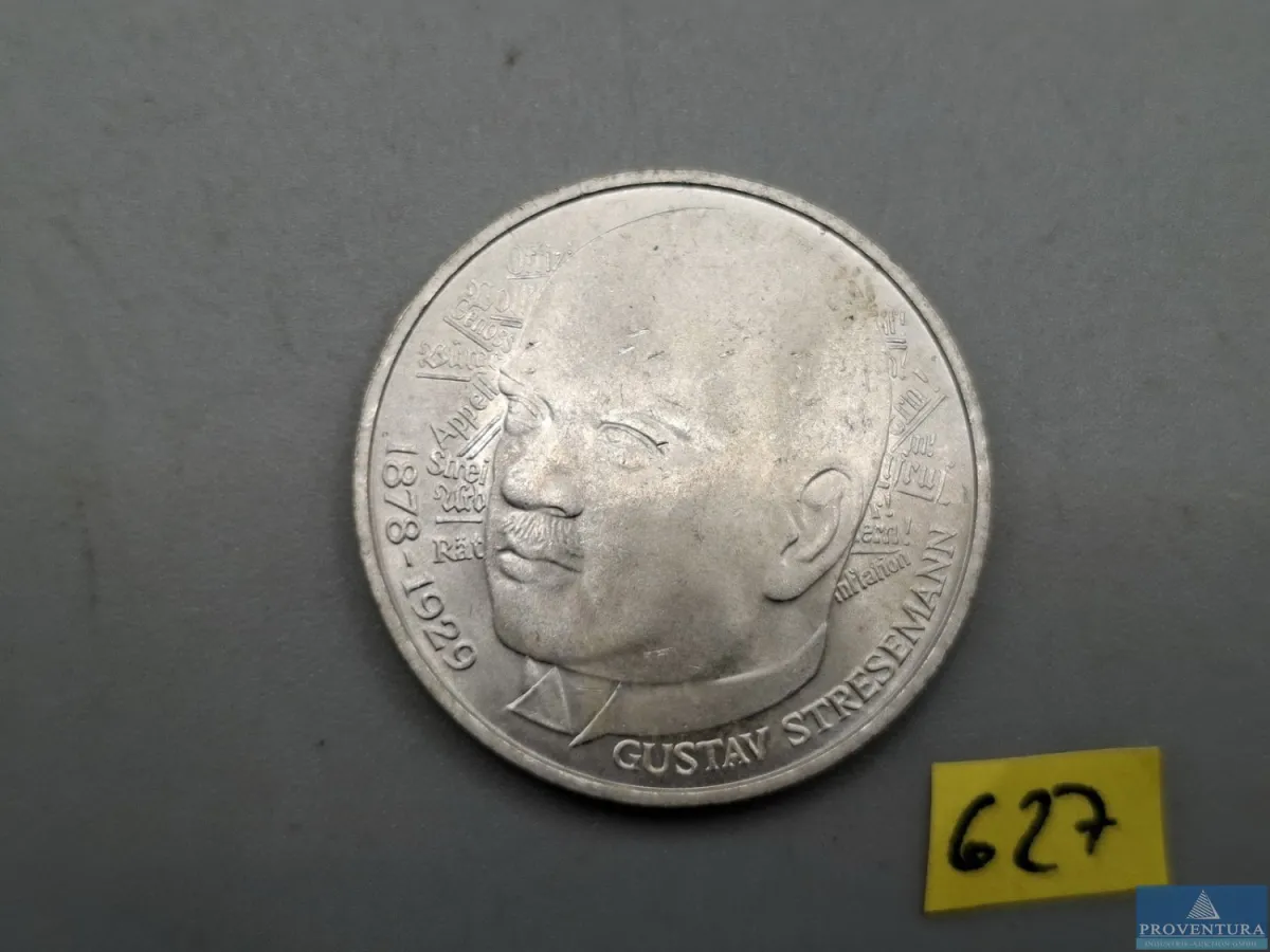 Silbermünze Bundesrepublik Deutschland 5 DM Gustav