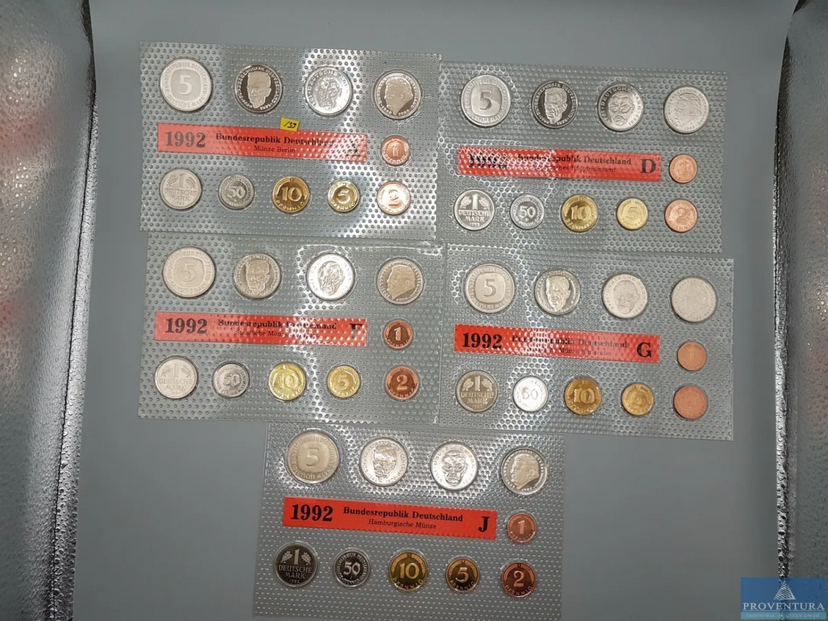 KMS Bundesrepublik Deutschland 1992 ADFGJ st