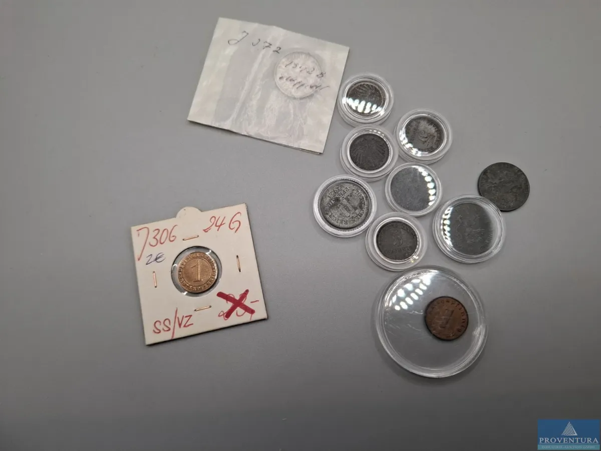Umlaufmünzen/ Notgeld Deutsches Reich meist st 1 P