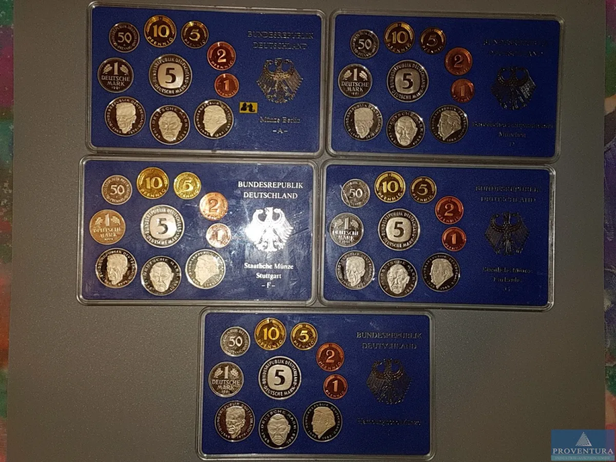 KMS Bundesrepublik Deutschland 1991 ADFGJ pp