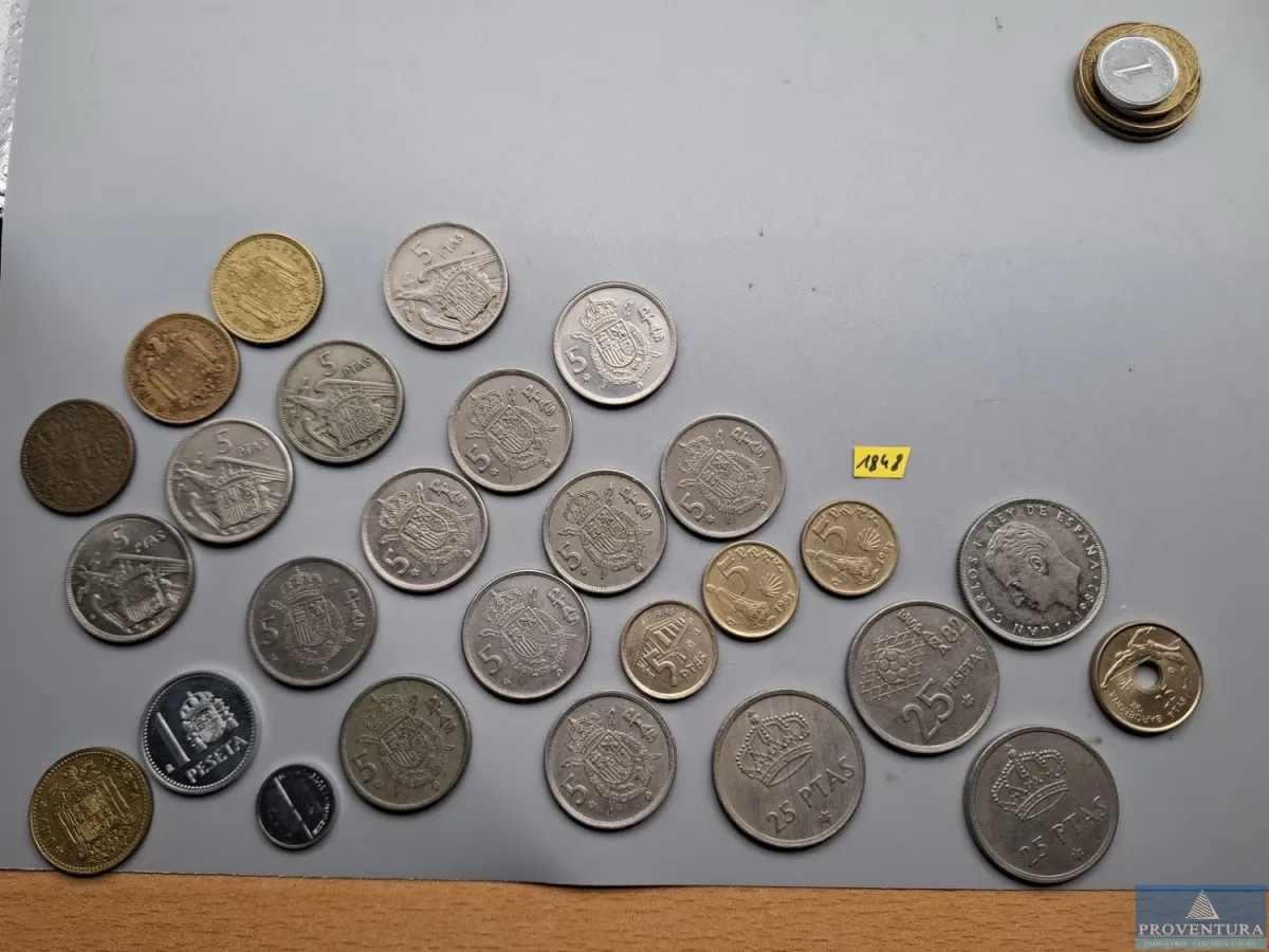 Umlaufmünzen Spanien ab 1944 Franco 4x 5 Peseten