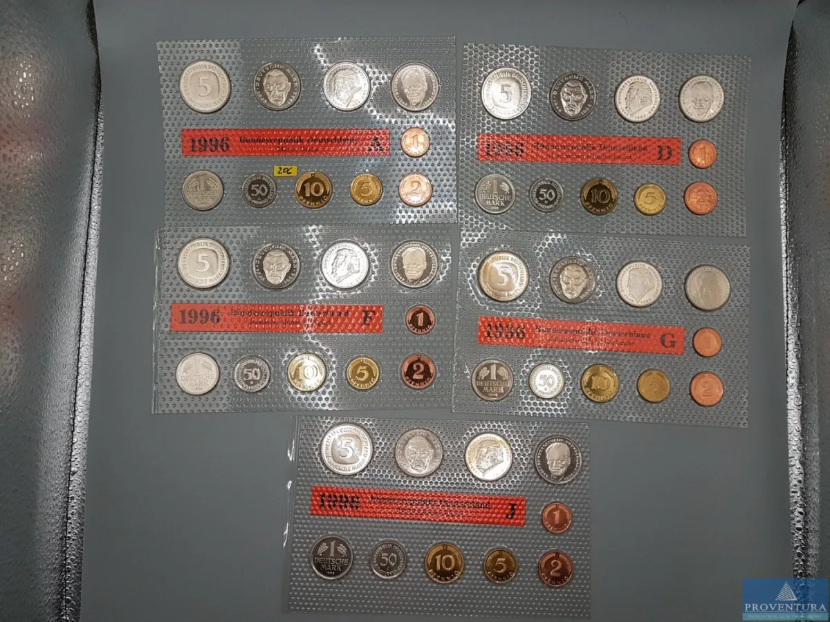 KMS Bundesrepublik Deutschland 1996 ADFGJ st