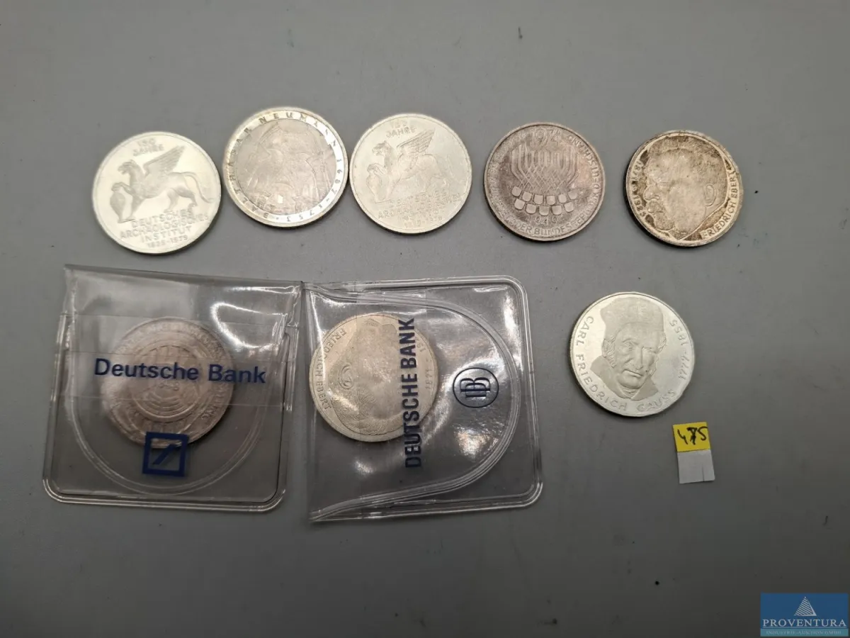 Silbermünzen Bundesrepublik Deutschland 5 DM Gauss