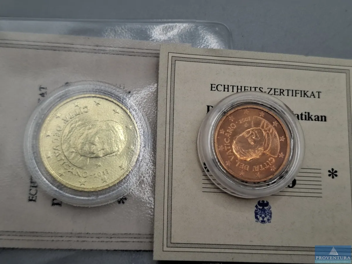 Euro-Münzen Vatikan Benedikt XVI 2 Cent 2007 Bened