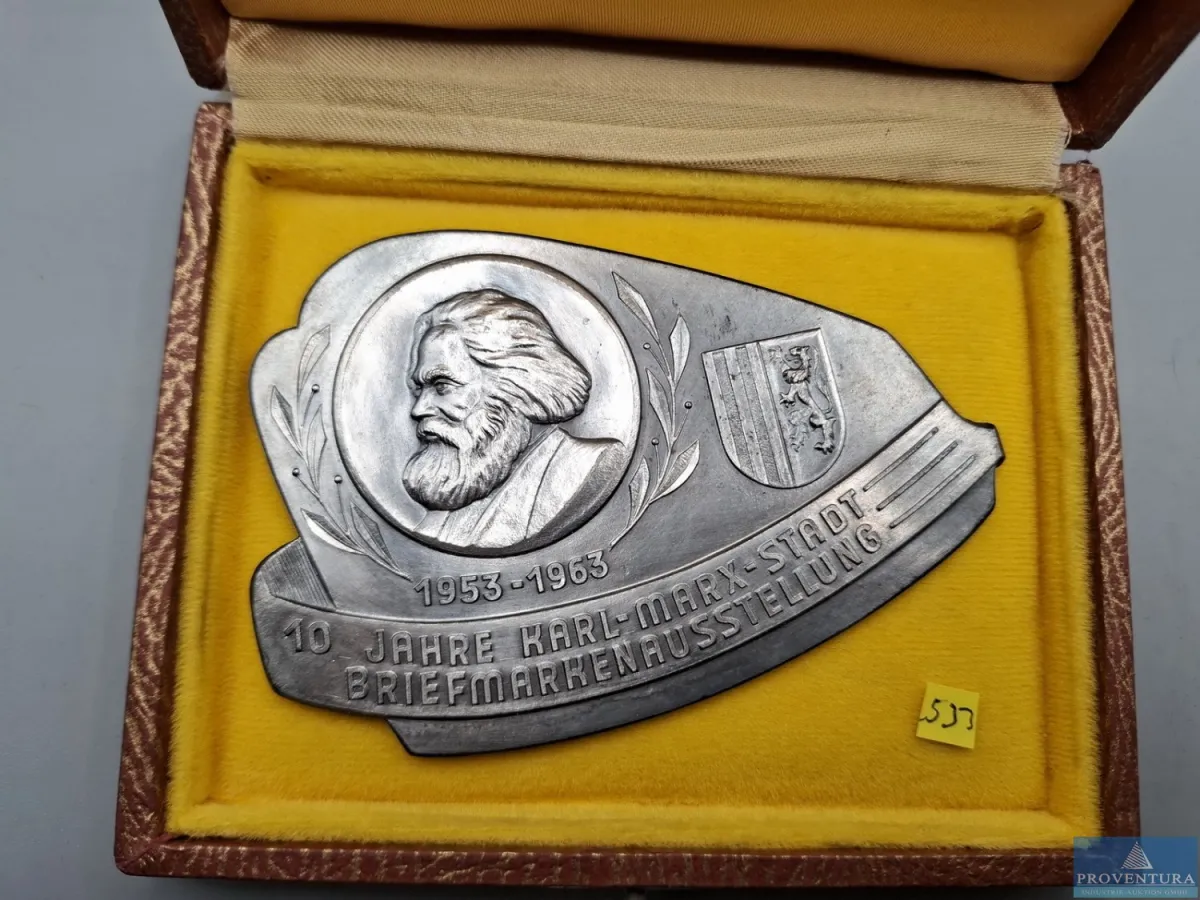 Medaille 10 Jahre Karl-Marx-Stadt Briefmarkensuass